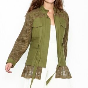 Sea New York green Baja lace military jacket small